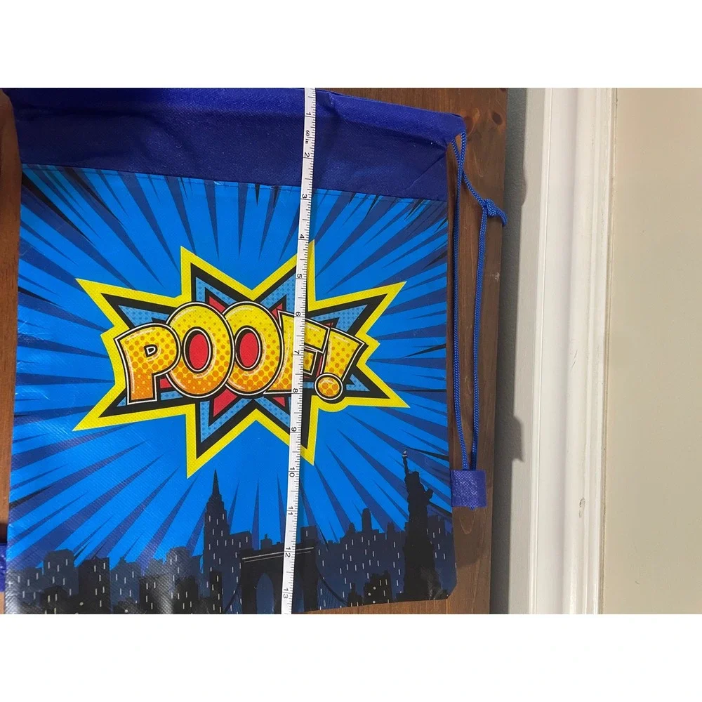 Superhero Drawstring Bag Set Comic Book Party Favors Wham Bang Poof 5 bags
